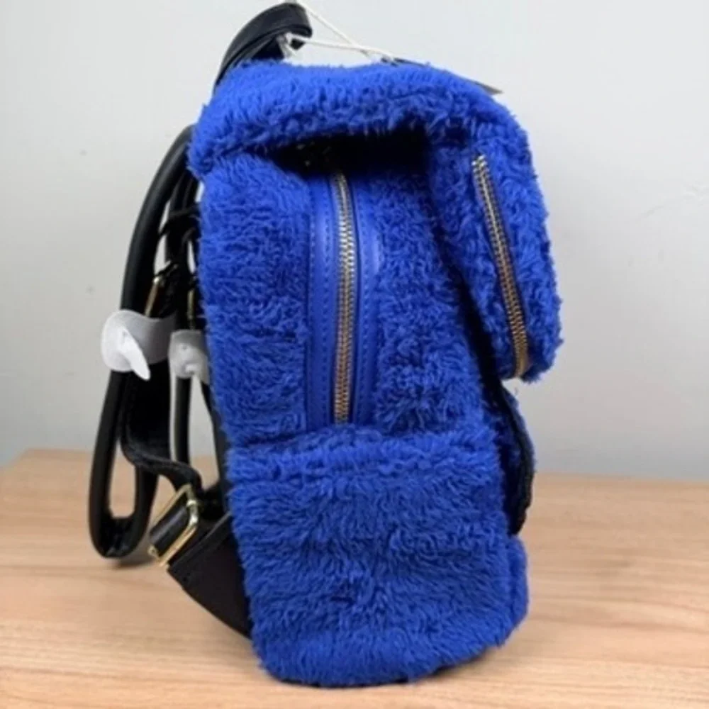 Loungefly Sesame Street Cookie Monster Mini Backpack and Coin Purse Furry NEW